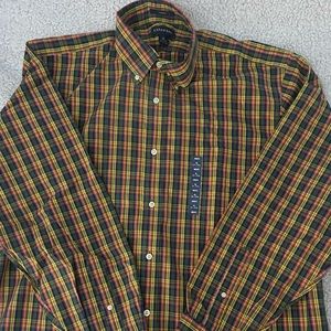 NWT Men’s Lands End plaid long sleeve button down size XL
